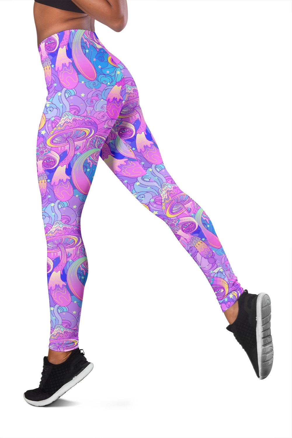 Psychedelic Trippy Mushroom Print Women Leggings