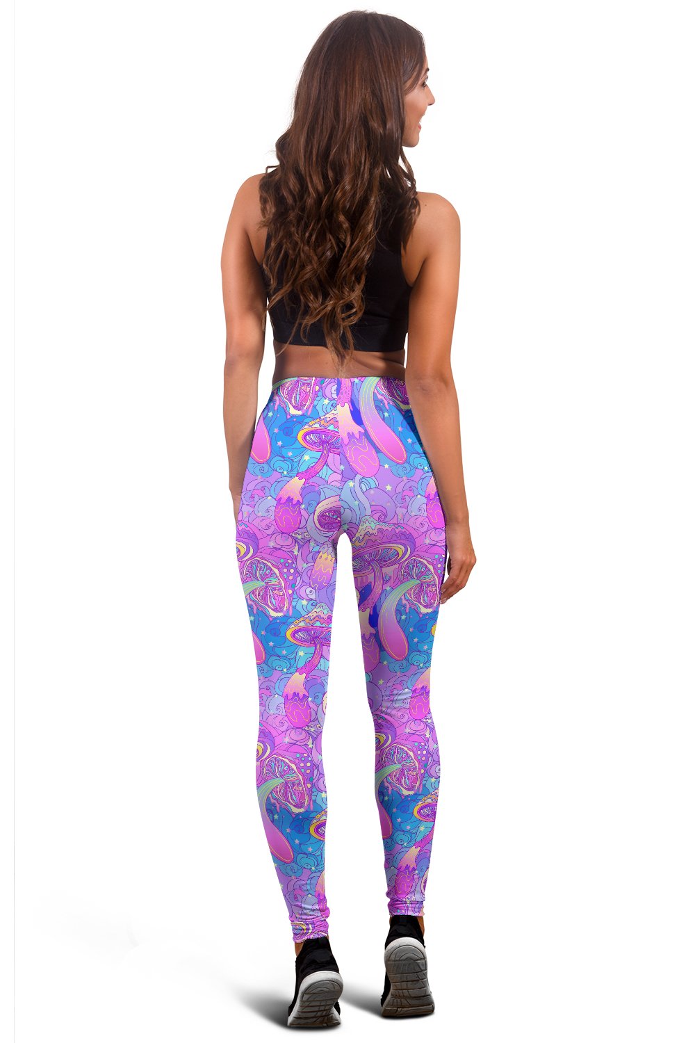 Psychedelic Trippy Mushroom Print Women Leggings