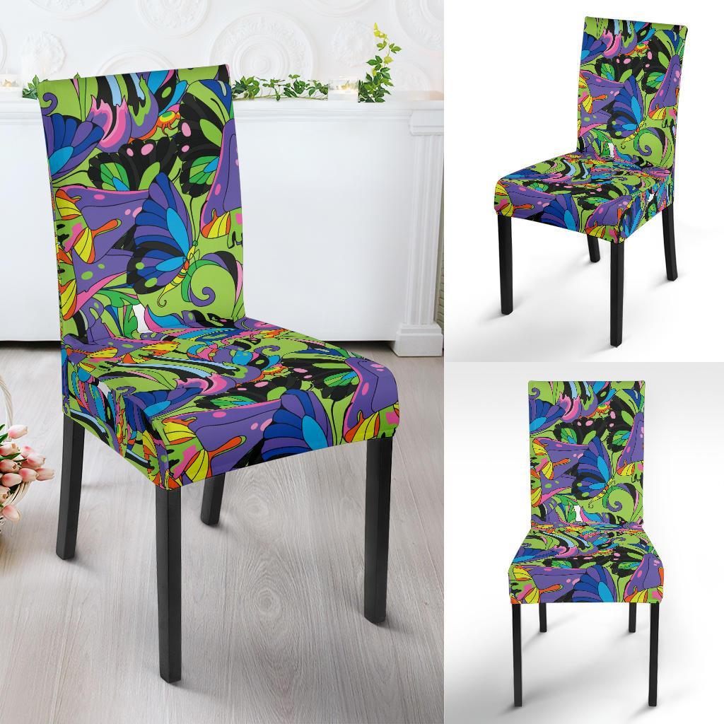 Psychedelic Trippy Mushroom Themed Dining Chair Slipcover-JTAMIGO.COM
