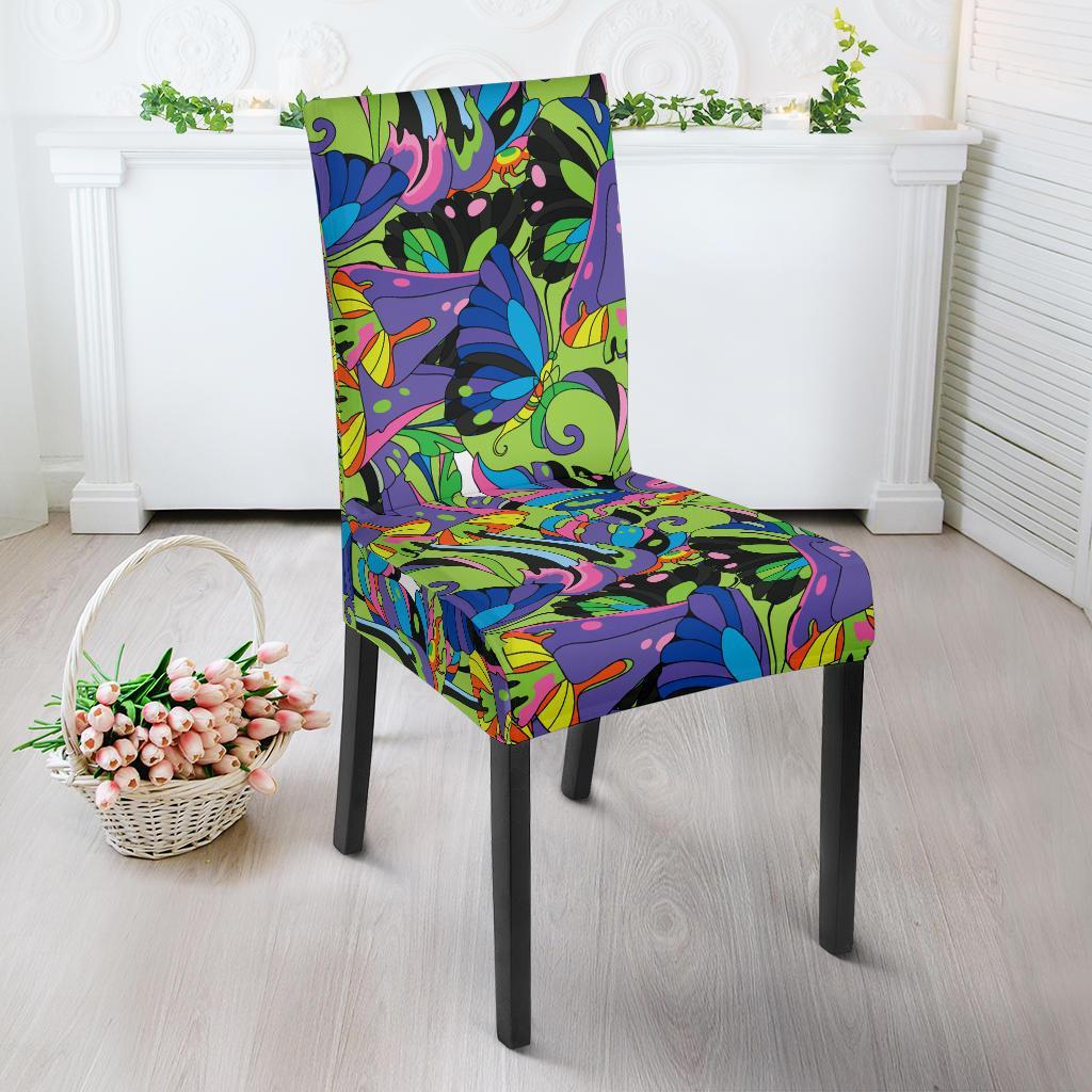 Psychedelic Trippy Mushroom Themed Dining Chair Slipcover-JTAMIGO.COM