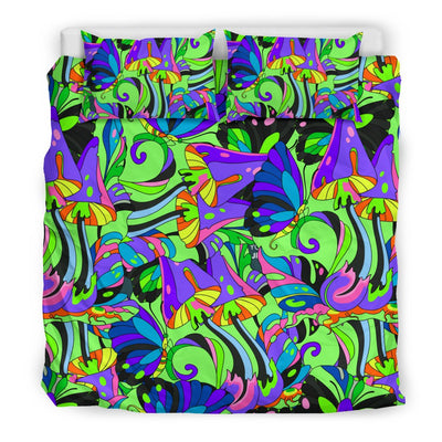 Psychedelic Trippy Mushroom Themed Duvet Cover Bedding Set
