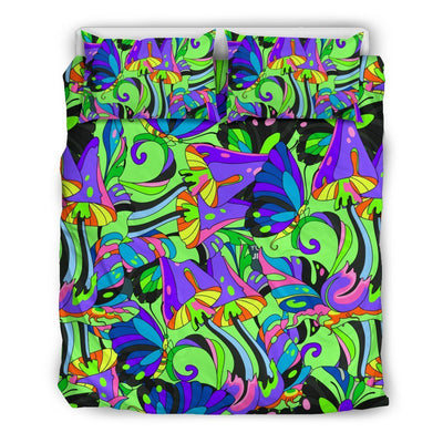 Psychedelic Trippy Mushroom Themed Duvet Cover Bedding Set