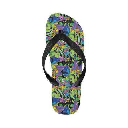 Psychedelic Trippy Mushroom Themed Flip Flops-JTAMIGO.COM