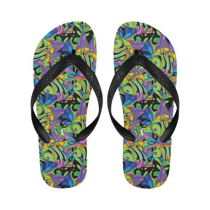 Psychedelic Trippy Mushroom Themed Flip Flops-JTAMIGO.COM