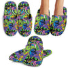 Psychedelic Trippy Mushroom Themed House Slippers