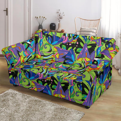 Psychedelic Trippy Mushroom Themed Loveseat Slipcover-JTAMIGO.COM