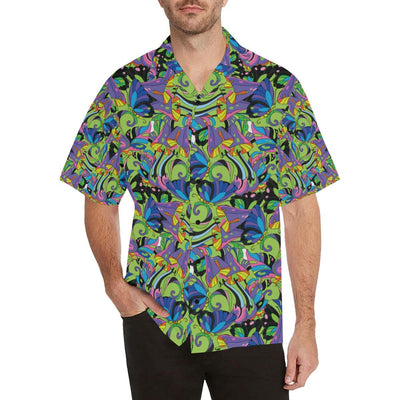 Psychedelic Trippy Mushroom Themed Men Aloha Hawaiian Shirt