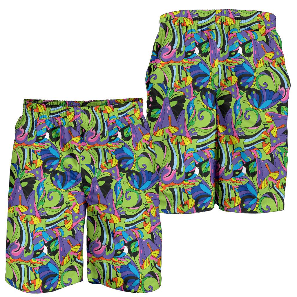 Psychedelic Trippy Mushroom Themed Mens Shorts-JTAMIGO.COM