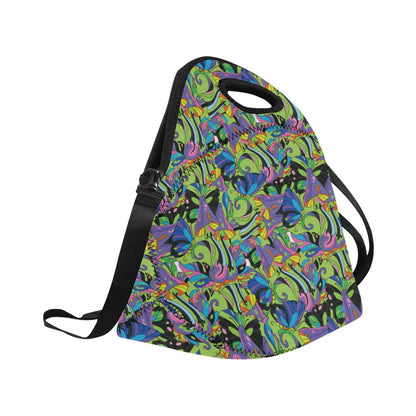 Psychedelic Trippy Mushroom Themed Neoprene Lunch Bag (Model 1669)(Large)-JTAMIGO.COM