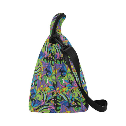 Psychedelic Trippy Mushroom Themed Neoprene Lunch Bag (Model 1669)(Large)-JTAMIGO.COM