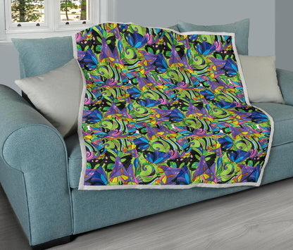 Psychedelic Trippy Mushroom Themed Premium Quilt-JTAMIGO.COM
