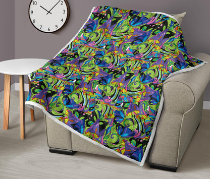 Psychedelic Trippy Mushroom Themed Premium Quilt-JTAMIGO.COM