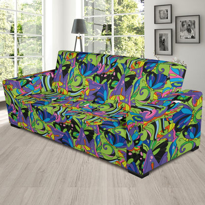 Psychedelic Trippy Mushroom Themed Sofa Slipcover-JTAMIGO.COM