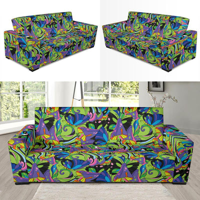 Psychedelic Trippy Mushroom Themed Sofa Slipcover-JTAMIGO.COM