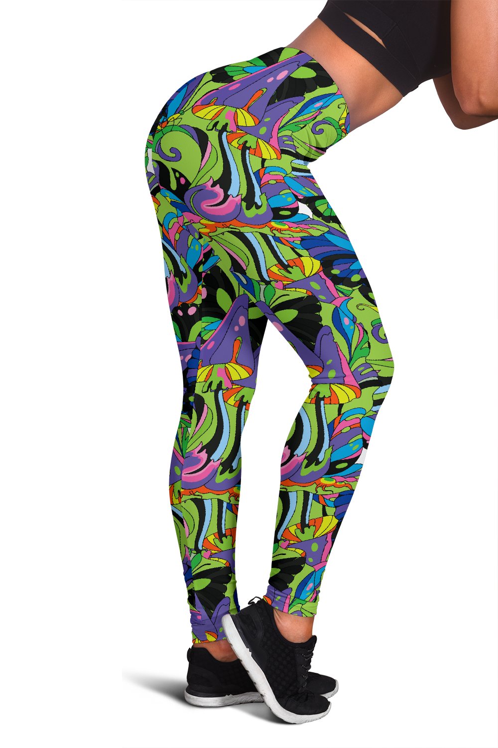 Psychedelic Trippy Mushroom Themed Women Leggings