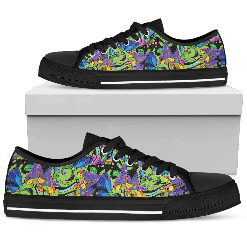 Psychedelic Trippy Mushroom Themed Women Low Top Shoes-JTAMIGO.COM