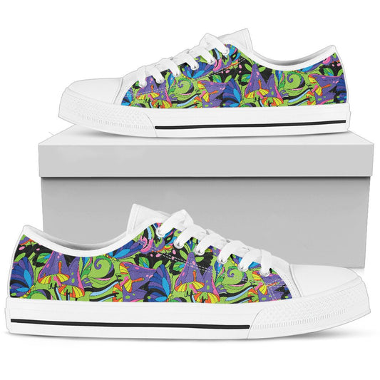 Psychedelic Trippy Mushroom Themed Women Low Top Shoes-JTAMIGO.COM