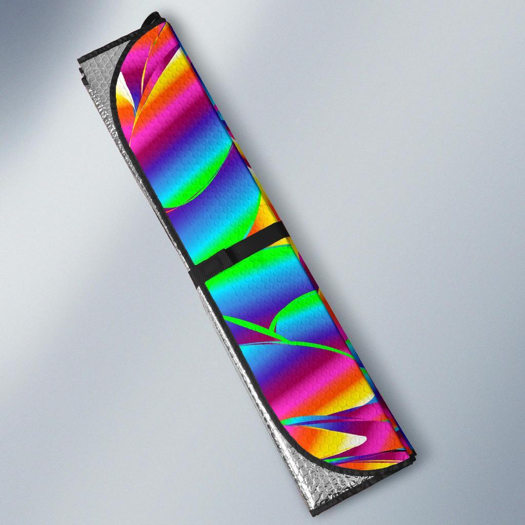 Psychedelic Trippy Pattern Car Sun Shade For Windshield