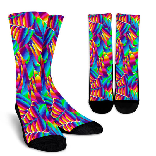 Psychedelic Trippy Pattern Crew Socks