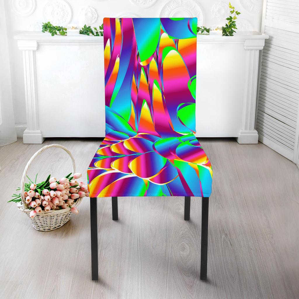 Psychedelic Trippy Pattern Dining Chair Slipcover-JTAMIGO.COM
