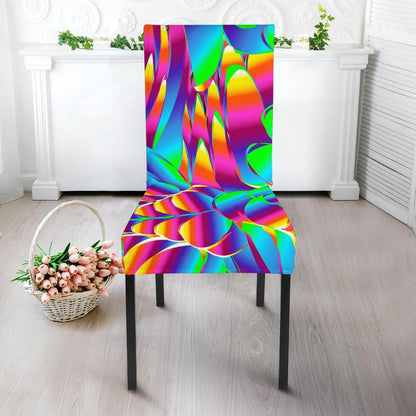 Psychedelic Trippy Pattern Dining Chair Slipcover-JTAMIGO.COM