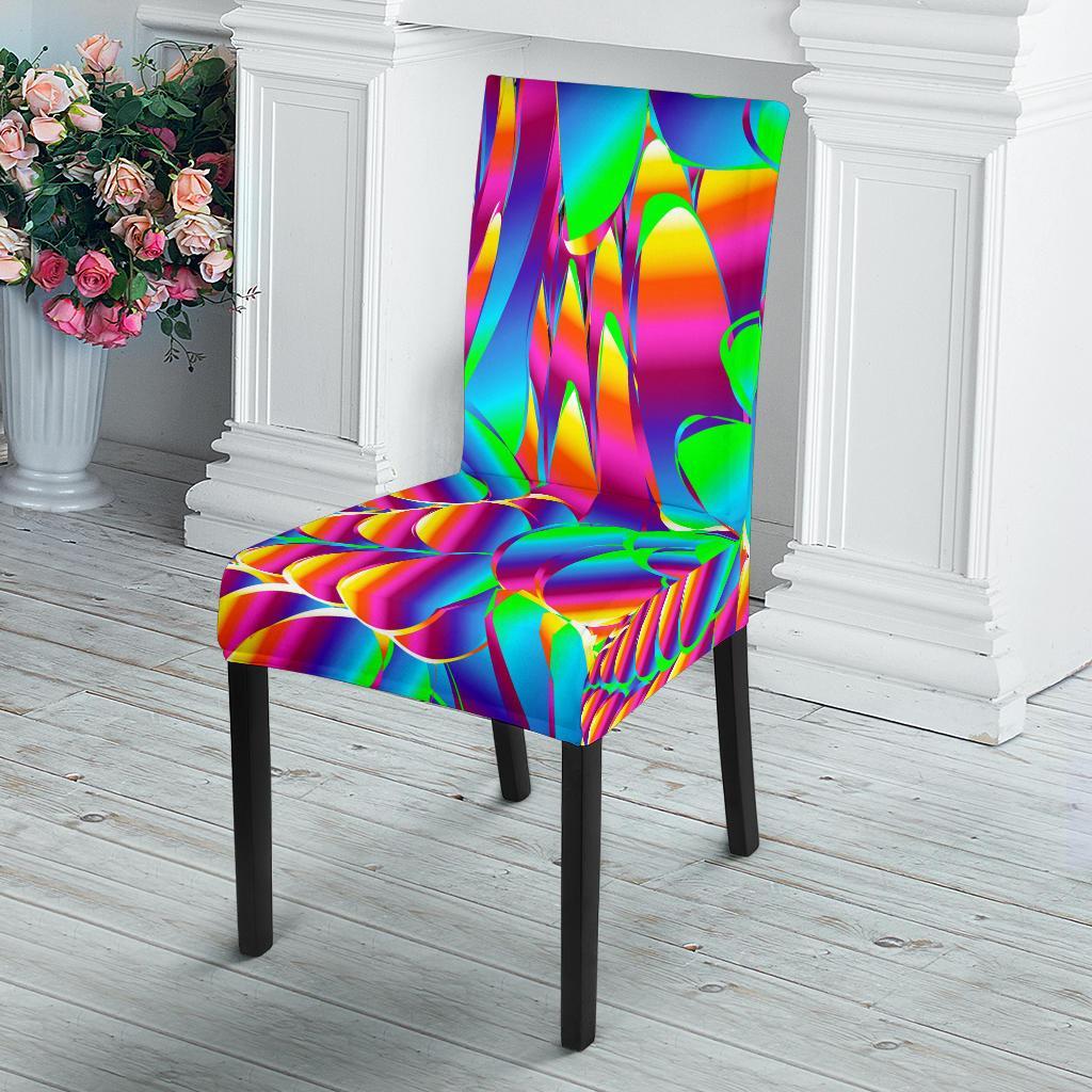 Psychedelic Trippy Pattern Dining Chair Slipcover-JTAMIGO.COM