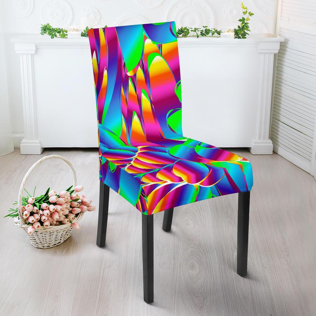 Psychedelic Trippy Pattern Dining Chair Slipcover-JTAMIGO.COM