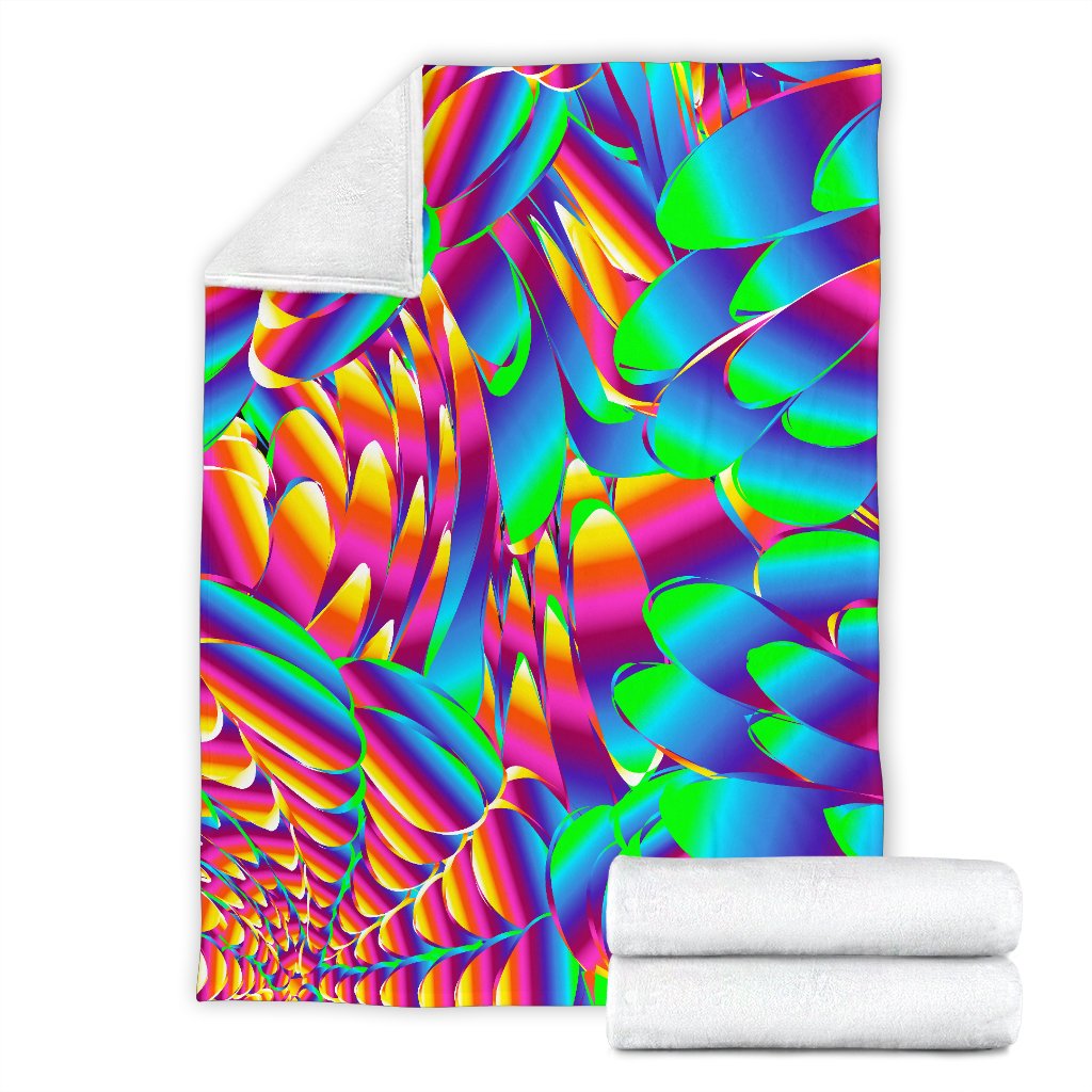 Psychedelic Trippy Pattern Fleece Blanket