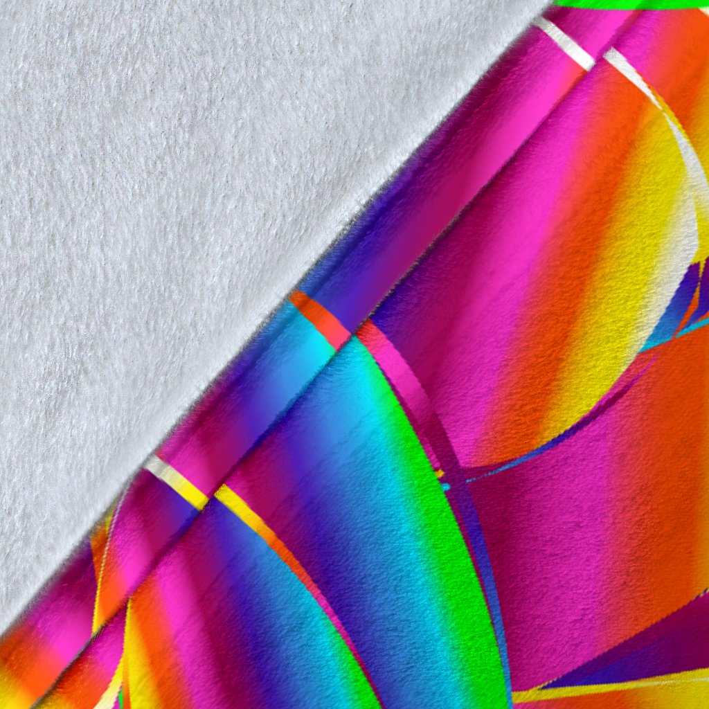 Psychedelic Trippy Pattern Fleece Blanket