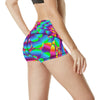 Psychedelic Trippy Pattern High Waisted Spandex Shorts-JTAMIGO.COM