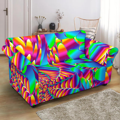 Psychedelic Trippy Pattern Loveseat Slipcover-JTAMIGO.COM