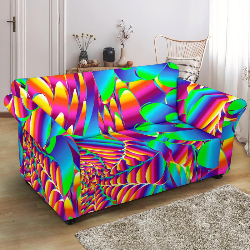 Psychedelic Trippy Pattern Loveseat Slipcover-JTAMIGO.COM