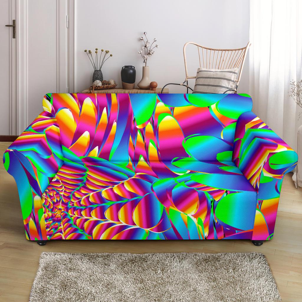 Psychedelic Trippy Pattern Loveseat Slipcover-JTAMIGO.COM