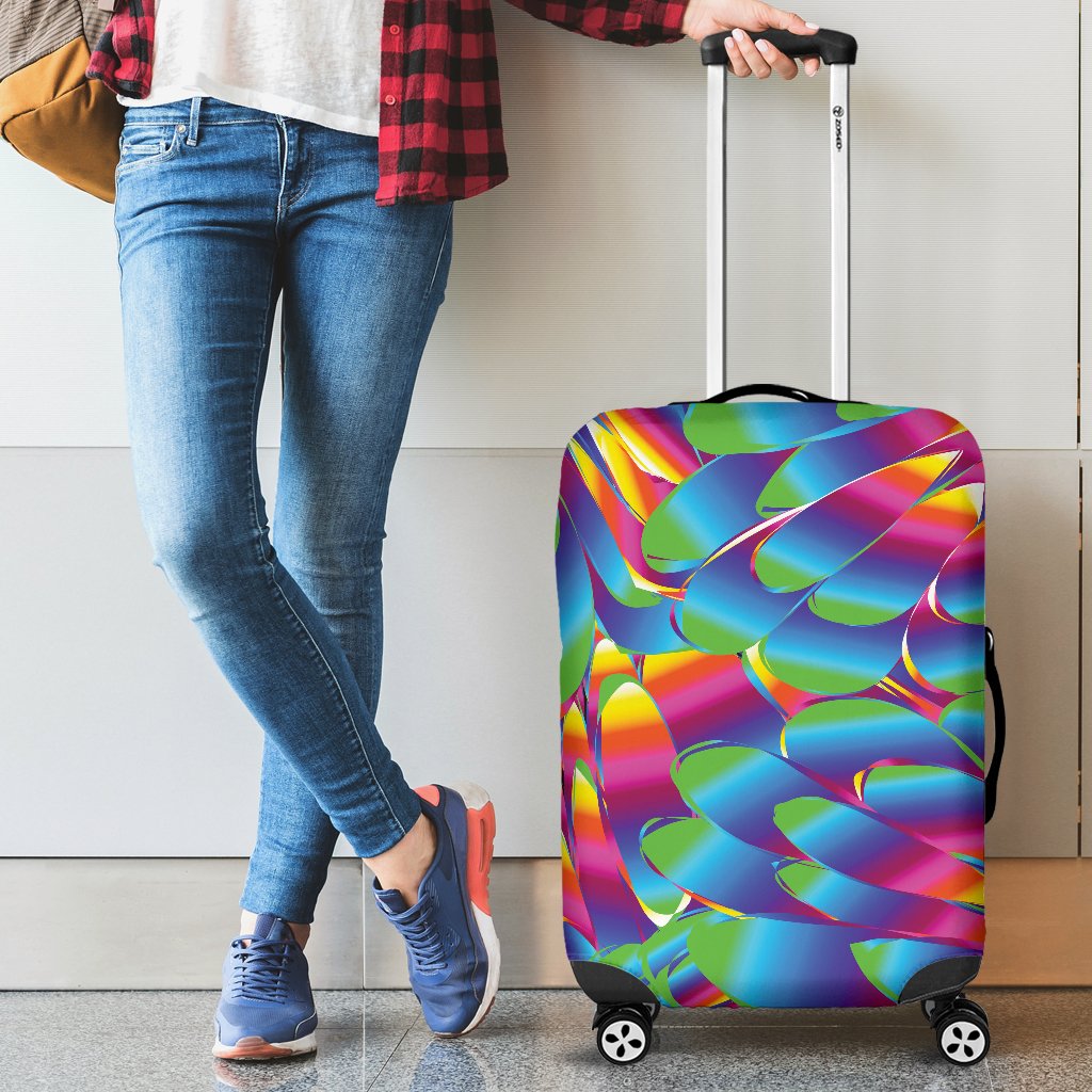 Psychedelic Trippy Pattern Luggage Cover Protector
