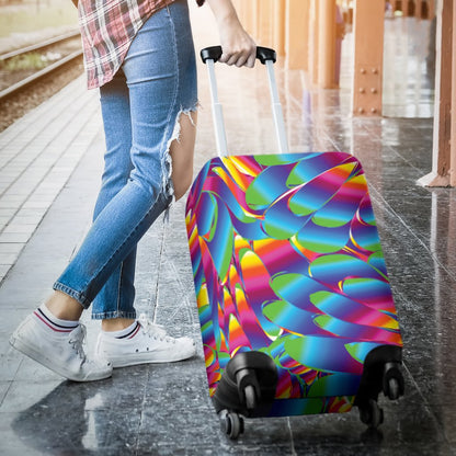 Psychedelic Trippy Pattern Luggage Cover Protector