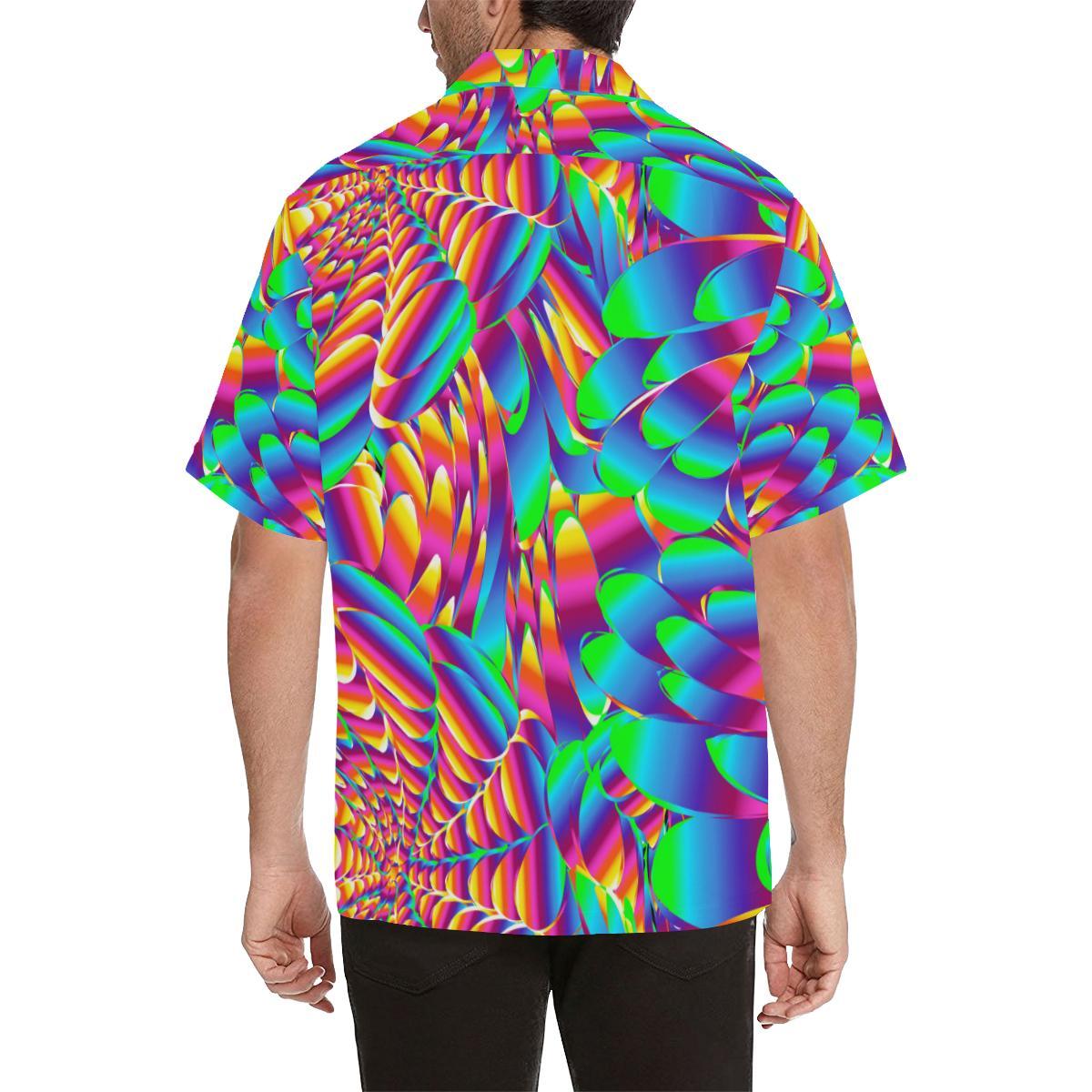 Psychedelic Trippy Pattern Men Aloha Hawaiian Shirt