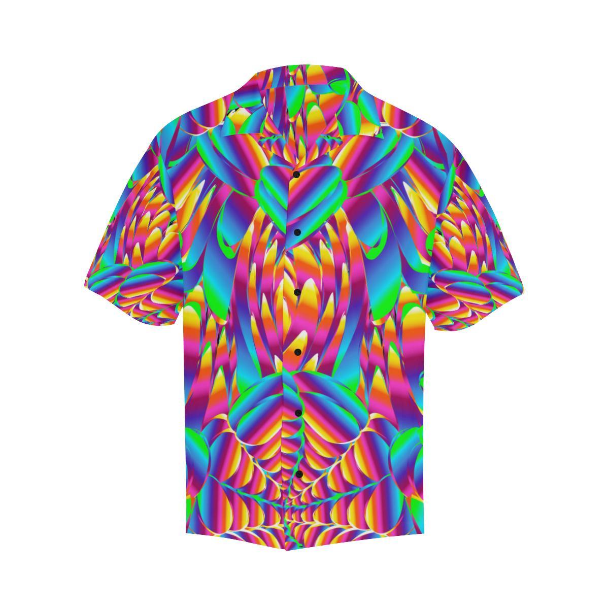 Psychedelic Trippy Pattern Men Aloha Hawaiian Shirt