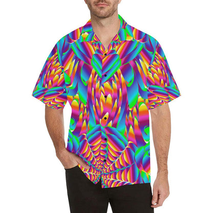 Psychedelic Trippy Pattern Men Aloha Hawaiian Shirt
