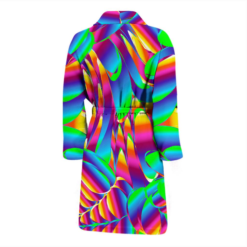Psychedelic Trippy Pattern Men Bath Robe-JTAMIGO.COM
