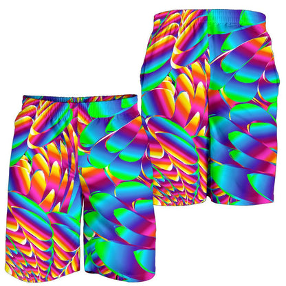 Psychedelic Trippy Pattern Mens Shorts-JTAMIGO.COM