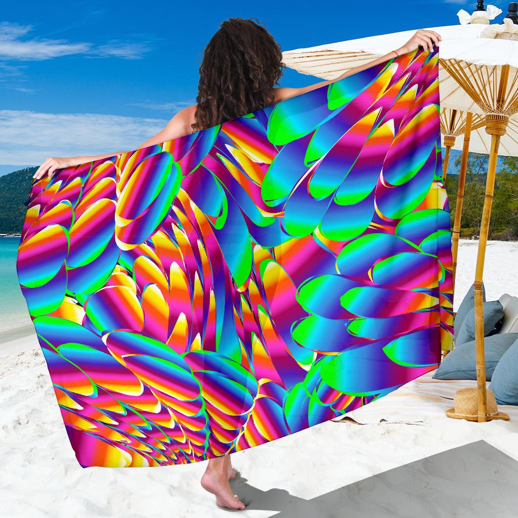 Psychedelic Trippy Pattern Sarong Pareo Wrap