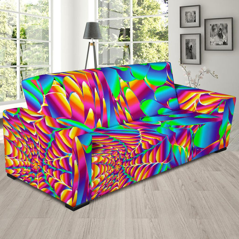 Psychedelic Trippy Pattern Sofa Slipcover-JTAMIGO.COM