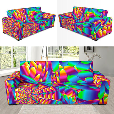 Psychedelic Trippy Pattern Sofa Slipcover-JTAMIGO.COM