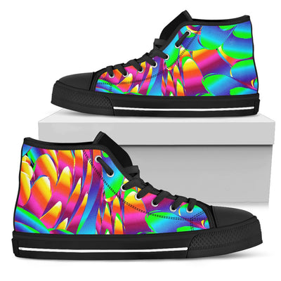 Psychedelic Trippy Pattern Women High Top Shoes