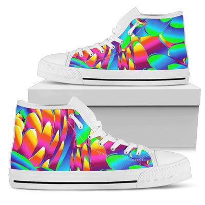 Psychedelic Trippy Pattern Women High Top Shoes