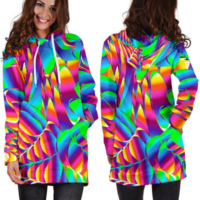 Psychedelic Trippy Pattern Women Hoodie Dress