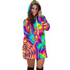 Psychedelic Trippy Pattern Women Hoodie Dress