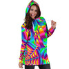 Psychedelic Trippy Pattern Women Hoodie Dress