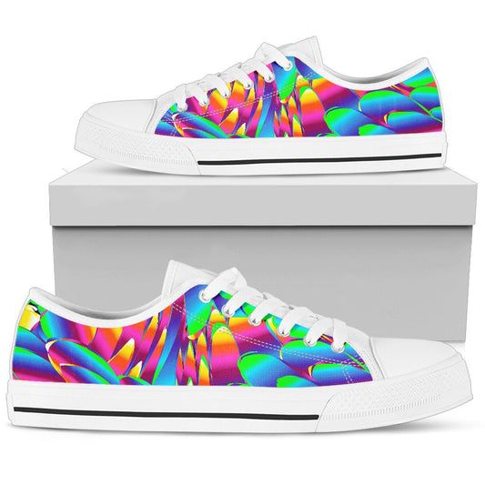 Psychedelic Trippy Pattern Women Low Top Shoes-JTAMIGO.COM