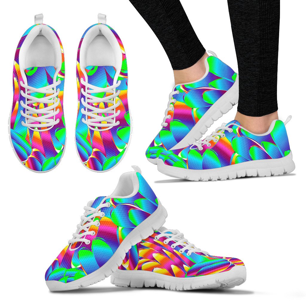 Psychedelic Trippy Pattern Women Sneakers Shoes